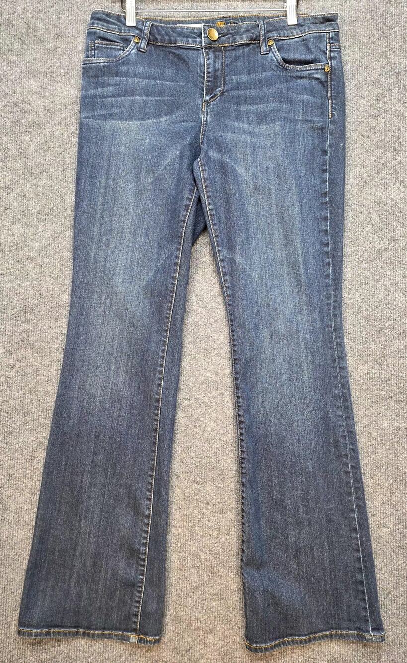 Kut From the Kloth Farrah Baby Bootcut Jeans Size 10 Blue Denim Stretch Classic